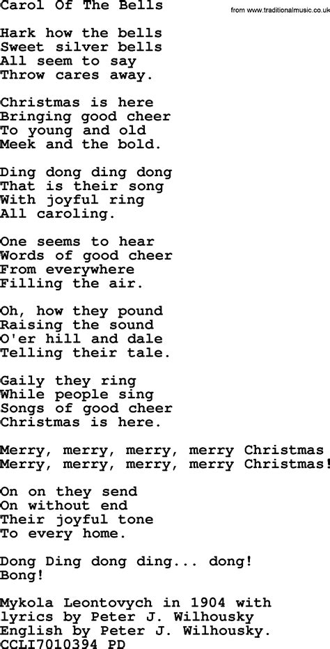 carol carol of the bells|carol of the bells songs.